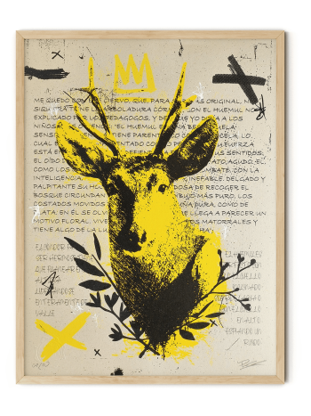 serigrafia huemul gabriela mistral