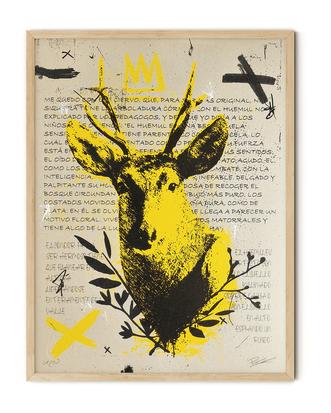 serigrafia huemul gabriela mistral